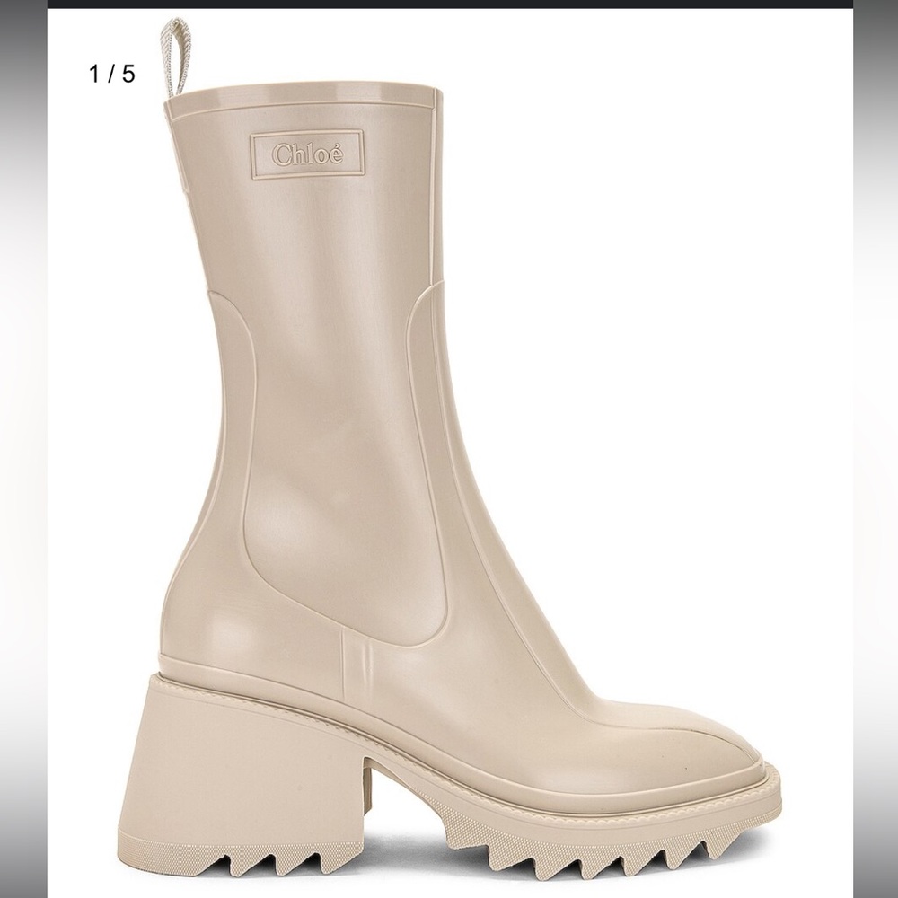 Chloe Betty Rain Boots + Dust Bags Sz 38